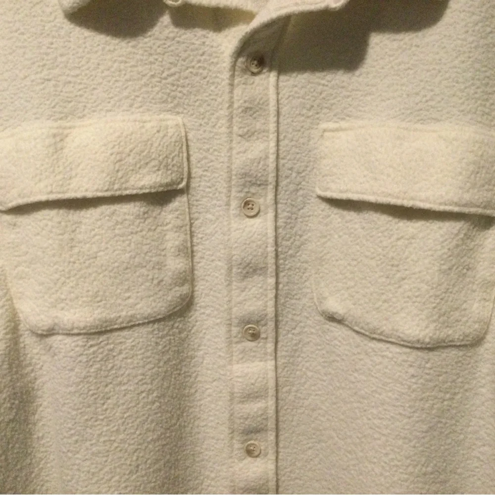 PINK by VICTORIA’S SECRET REVERSE FLEECE SHACKET CREAM/OFF WHITE  LARGE - Picture 3 of 7